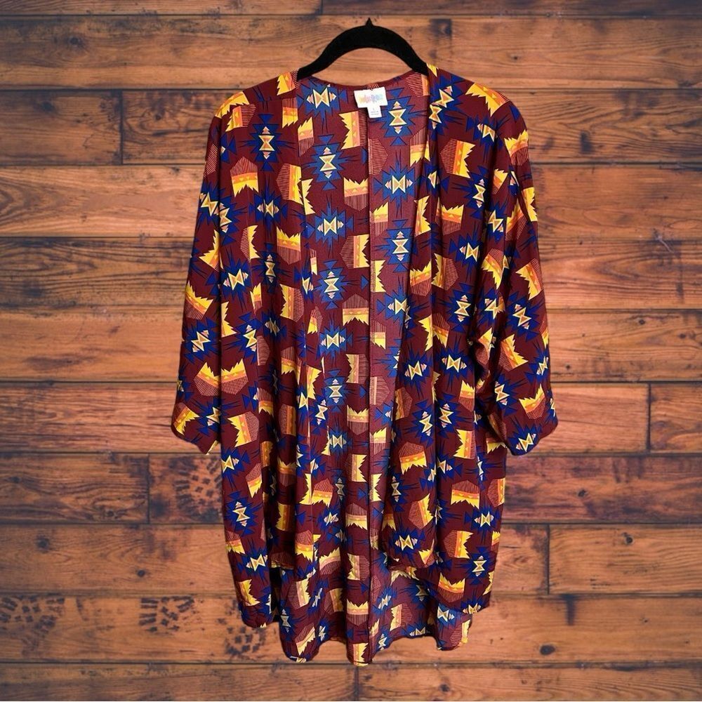 5 for $25🔥LuLaRoe Lindsey Aztec‎ Print Boho Kimono Large